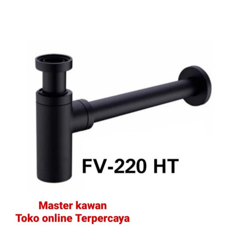 Jual P-Trap Wastafel Botol Stainless Warna Hitam Balck /Pembuangan ...