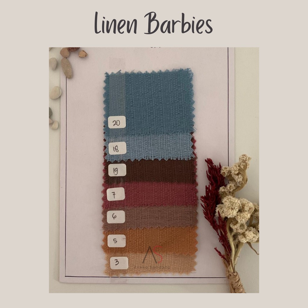 Katalog Warna kain Linen Barbies Aneka Sandang Textile