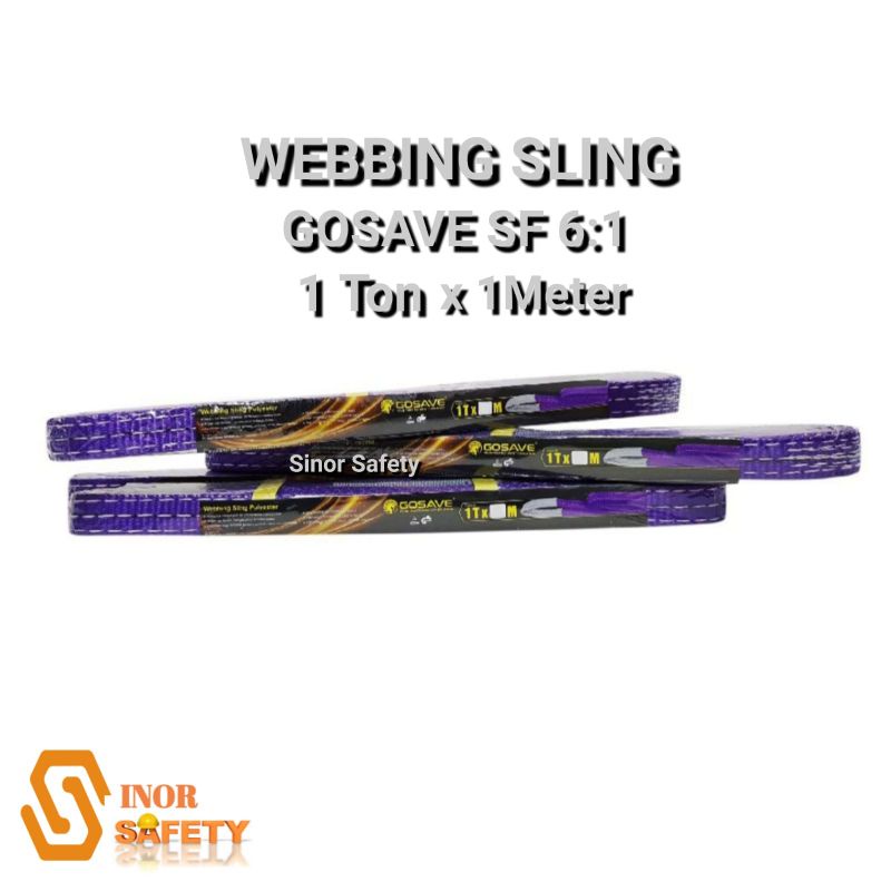 WEBBING SLING SAFETY 1 Ton x 3 Meter Tali Pengikat Pengangkat