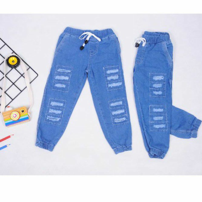 Vohara Jogger Jeans Ripped 246 81012 ( 1-5 tahun ) Celana Jeans Anak