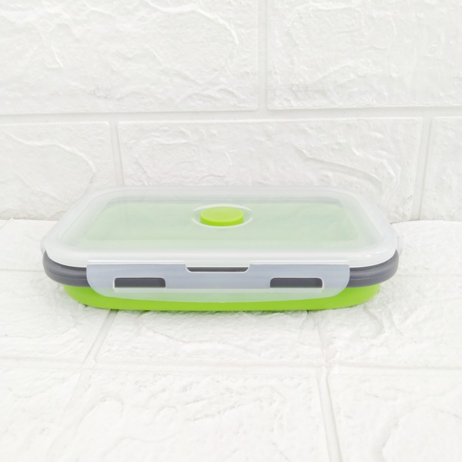 Kotak Makan Silicone Tutup Plastik Foldable Food Grade Bento Lunch