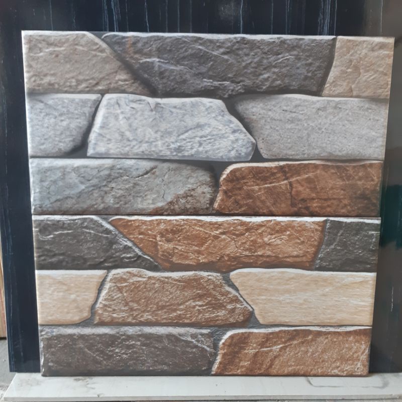 Premium (Mount) Keramik Dinding Batu Alam 25x50 DENALY Uno