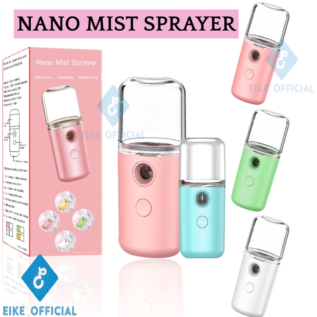 [EIKE] NANO SPRAY WAJAH FACE MIST SPRAYER PELEMBAB USB HUMIDIFIER MINI PORTABLE PELEMBAB KULIT WAJAH SANITIZER