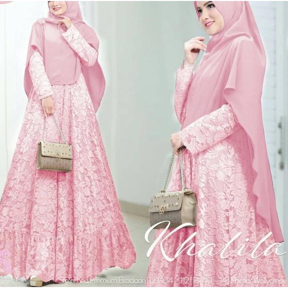 SALEE.. GAMIS KHALIFA KHALILA BROKAT KEBAYA DRESS PREMIUM