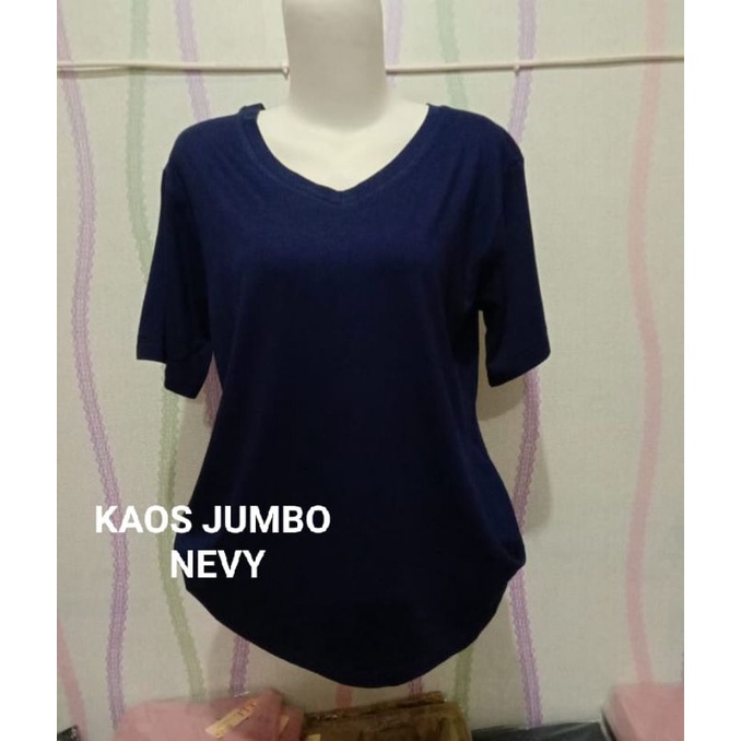 KAOS ATASAN WANITA POLOS V NECK XL GROSIR MURAH