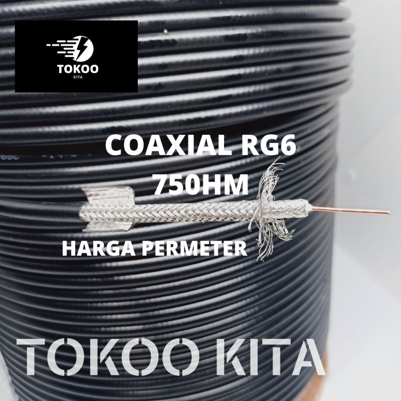 KABEL COAXIAL RG6 / KABEL TV / KABEL PARABOLA / KABEL ANTENA TV COAXIAL RG6 STANDAR USA