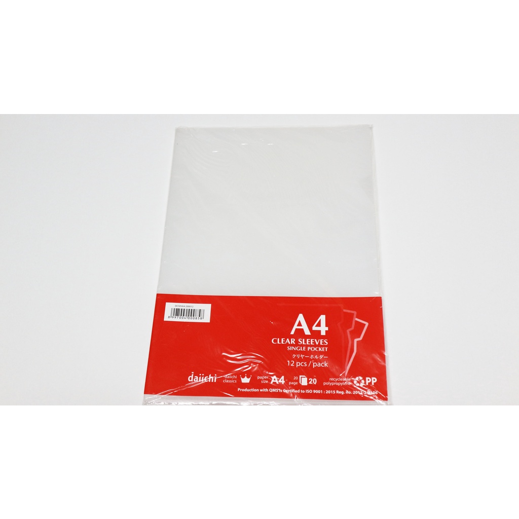 

Map Clear Sleeves Daiichi Ukuran A4 Bening Isi 12