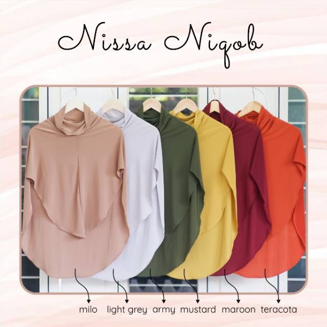 TERMURAH !!! BERGO CADAR/ HIJAB NIQOB - KHIMAR NISSA NIQOB BAHAN STELLA HALUS PREMIUM - BEST SELLER