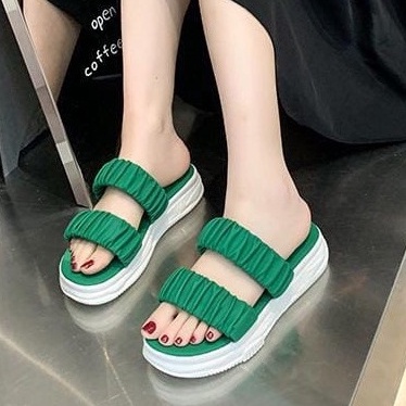 TBIG [COD] Sandal Slop Wanita Nami Import Korea Style Santai Wanita Remaja