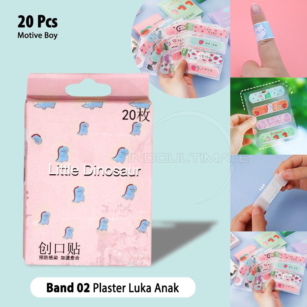 Plester Luka 20Pcs Anak Aid Acid Anak Bergambar BAND-02 Plaster Luka Hansaplast Luka Karakter Lucu