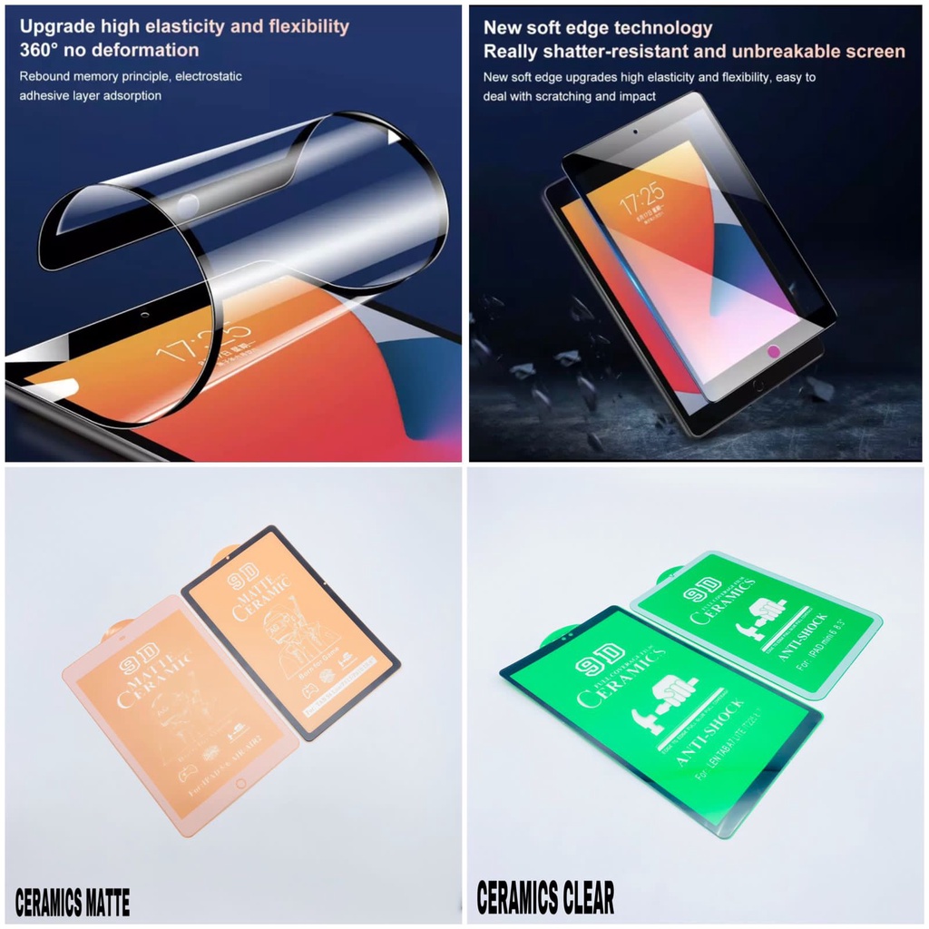 CERAMICS TAB - Tempered Glass Samsung Tab A8 10.5 2021 X200 X205 Anti Gores Ceramics Full Cover