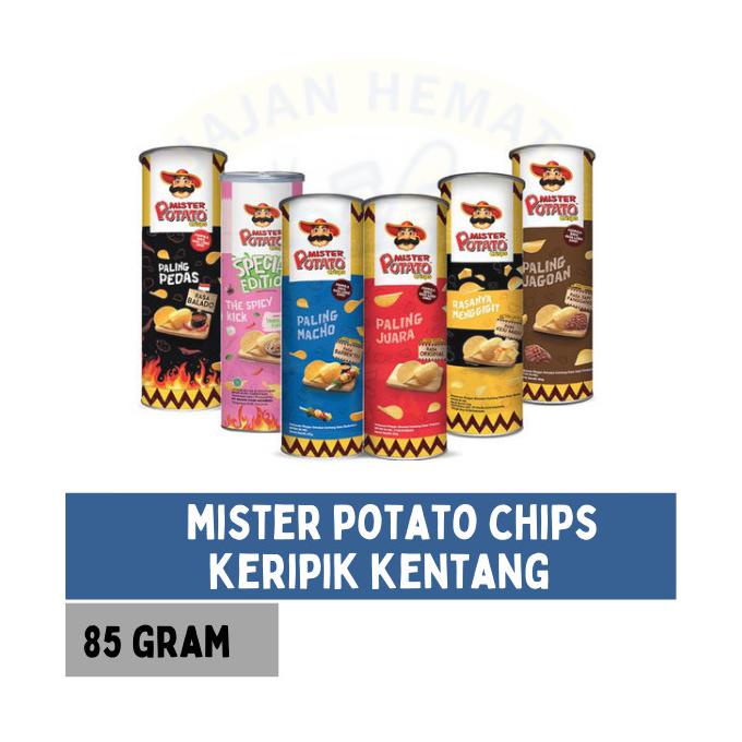 

Promo Awal tahun Mister Potato Crisps 85g Original/Sapi/BBQ/Balado/Keju Madu/Matah - BBQ Promo Awal