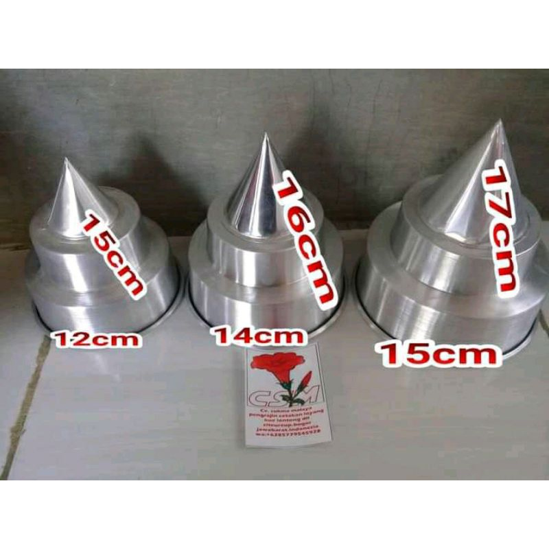 loyang nasi tumpeng/kue ultah press 1set 3pcs