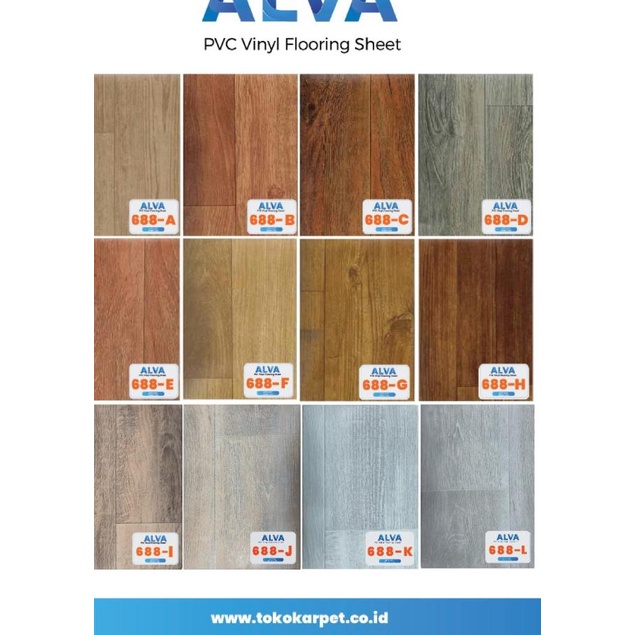 ➫ Karpet Lantai PVC / Karpet Lantai Motif Kayu / Karpet Vinyl - Katalog ✿