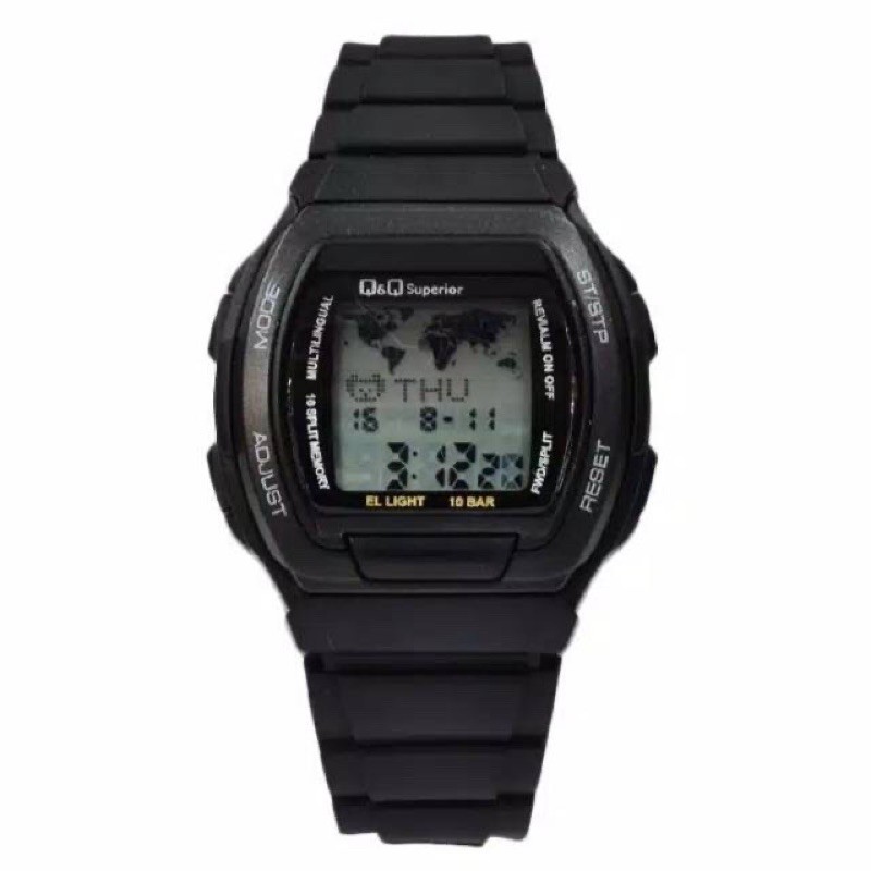 Jam Tangan Pria Digital Databank Q&amp;Q QnQ QQ MMW3 MMW3P MMW3P101Y Original Water Resistant 10 BAR