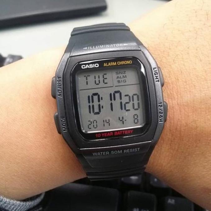 Casio Standard W-96H-1B Jam Tangan Iluminator Pria Original&Bergaransi