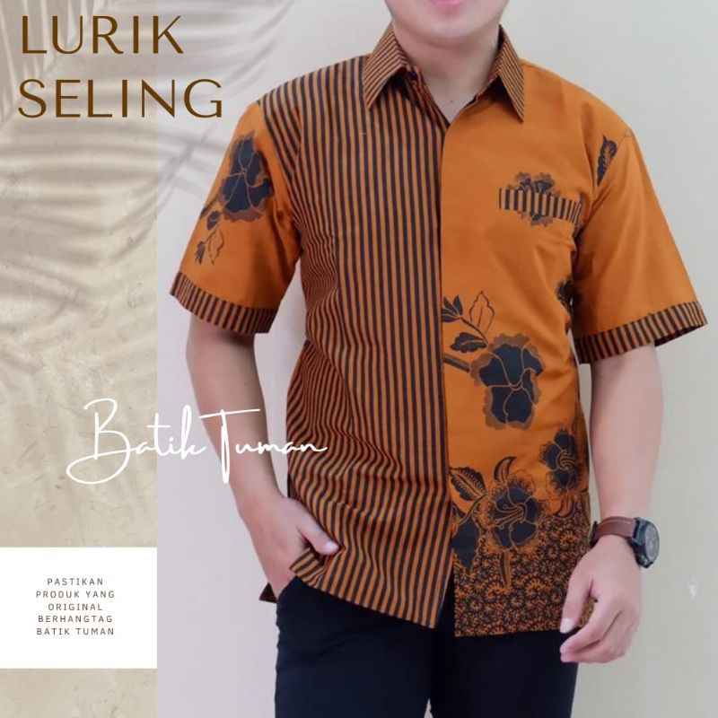 LURIK SELING hem batik pria atasan batik pria kemeja batik pria