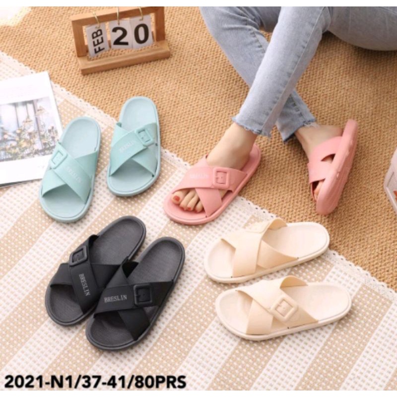 SANDAL JELLY IMPORT BRESLIN SELOP SANDAL WANITA TERBARU