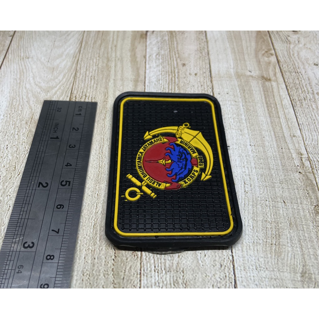 Patch Marinir (Jangkar) - Patch Velcro Marinir - Prepetan Marinir - Velcro Karet Jangkar