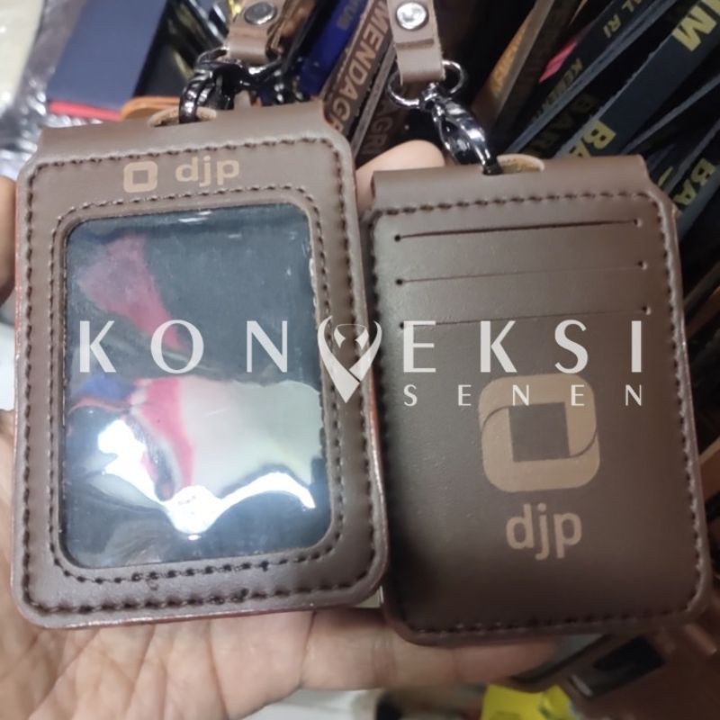 gantungan kulit id card djp