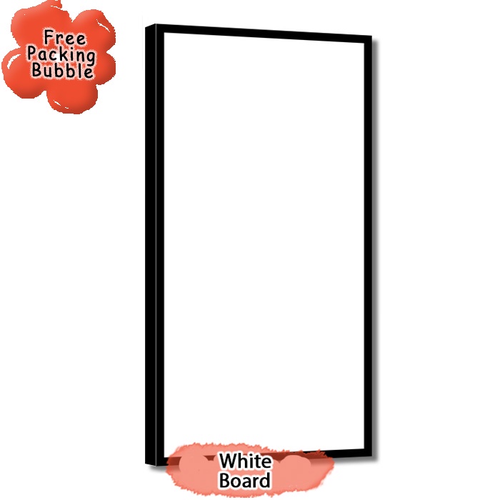 

White Board Melamin / Papan Tulis Putih Ukuran 40x90 cm