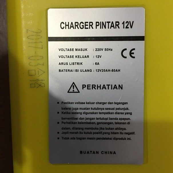 CHARGER AKI Cas Aki Pintar 6A 12V Portable Cepat Aman merk Sunpro