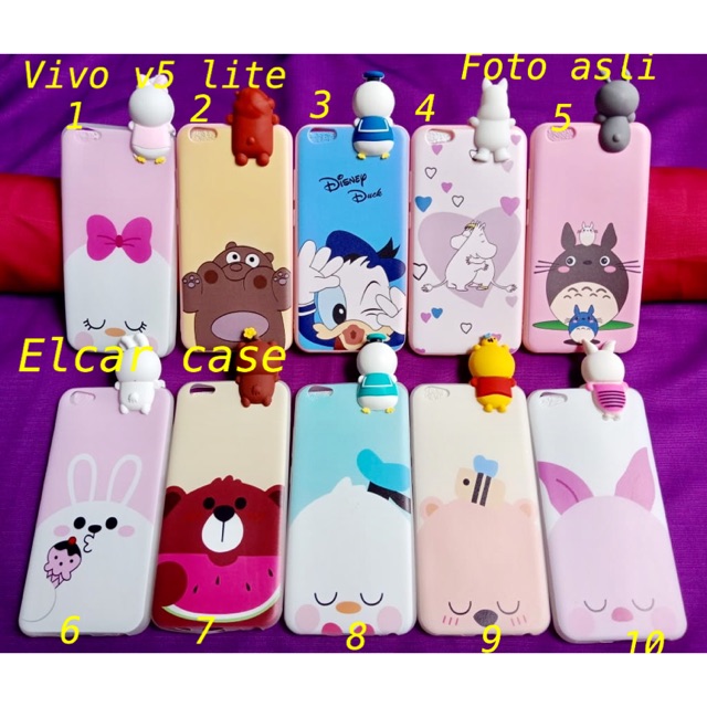 Soft case silikon softcase intip boneka 3d vivo v5 lite vivo v5lite
