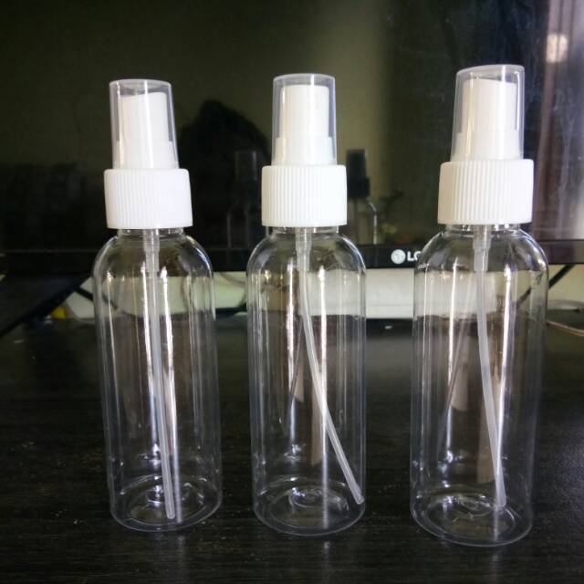 Botol bening 100ml / 100 ml tutup SPRAY