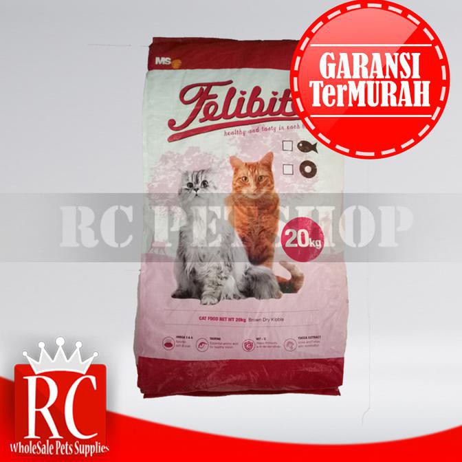 Harga Promo Makanan Kucing Dewasa Semua Ras | Karungan - Felibite 20 Kg