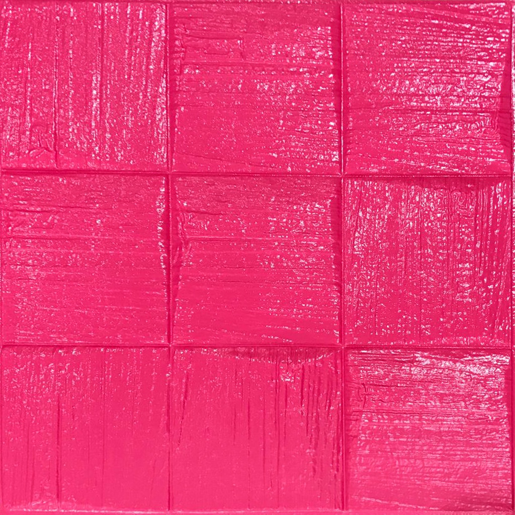 PROMO!! BUY 25 FREE 1 !! WALLPAPER FOAM 3D STICKER PREMIUM TEBAL 8MM-Ubin Merah Fanta