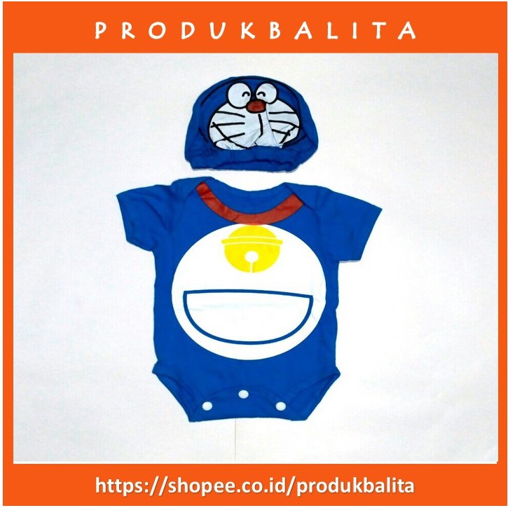 SALE ! Baju Jumper Bayi Baby Kostum Karakter Doraemon Lucu Perempuan Laki Laki Murah