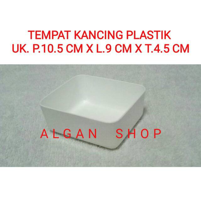 Mangkok Kancing Obat Plastik Putih Tempat Peralatan Baut Pancing Wadah Etalase Kotak Persegi Kecil