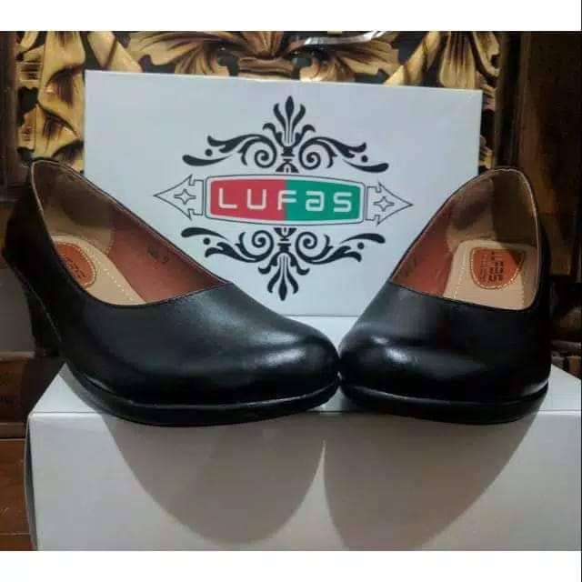 Sepatu wedges lufas kulit asli