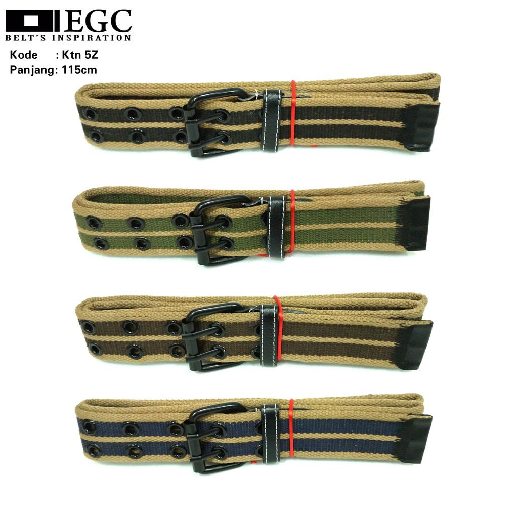 Gesper Katun Ikat Pinggang Pria Laki Cowo Jarum Impor Belt Sabuk Cowok Polos - KTN-5Z