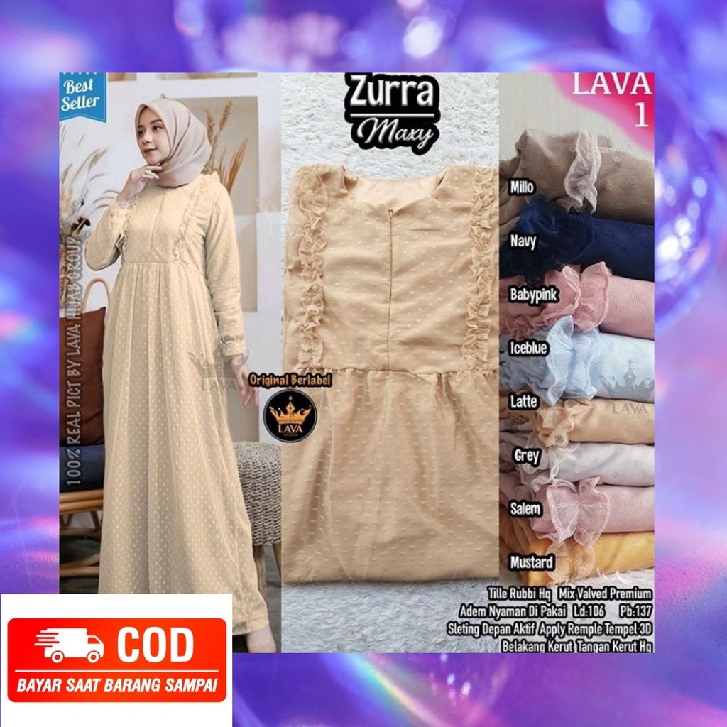 [COD] GAMIS ZURRA KEKINIAN GAMIS KONDANGAN GAMIS BROKAT GAMIS REMAJA OUTFIT GAMIS PESTA ADA JUMBO
