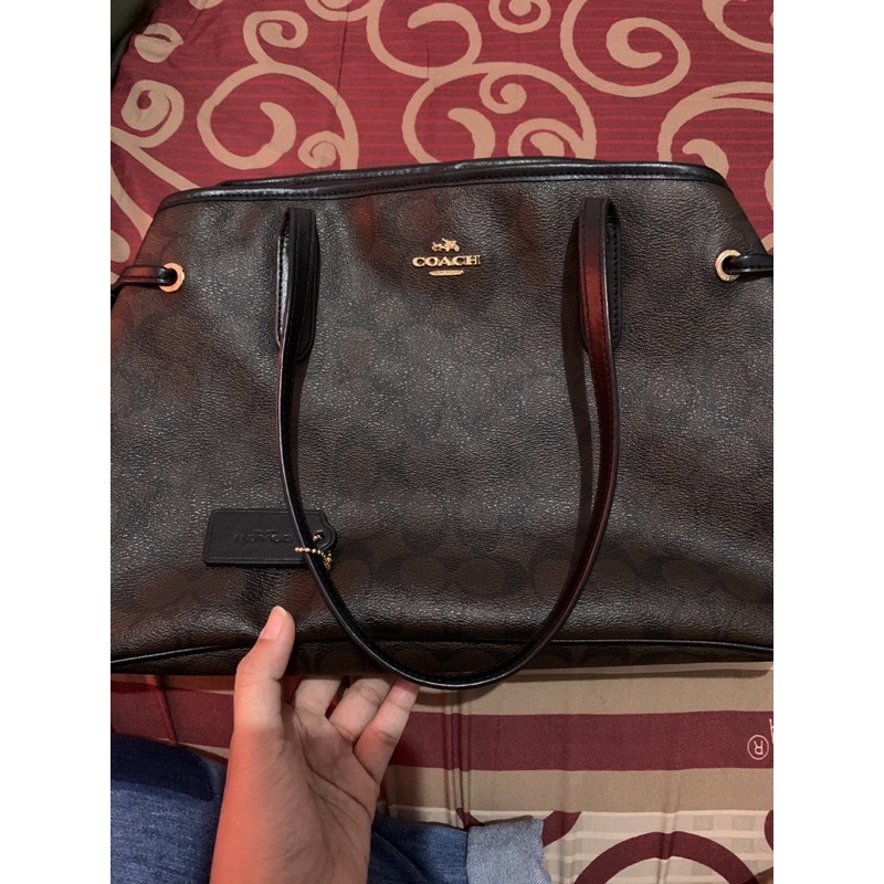 SOLD coach tote drawstring