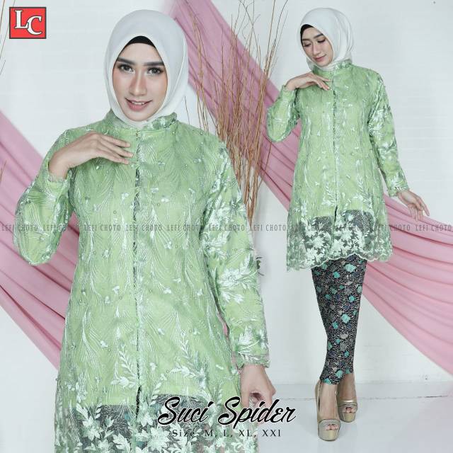 STELAN KEBAYA TUNIK TILLE BORDIR/KURUNG/KEBAYA KEKINIAN / KEBAYA MODREN/LONG TUNIK BORDIR