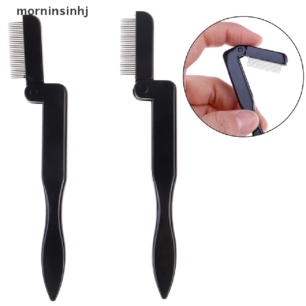 Mor Sisir Bulu Mata Lipat Bahan Metal Warna Hitam