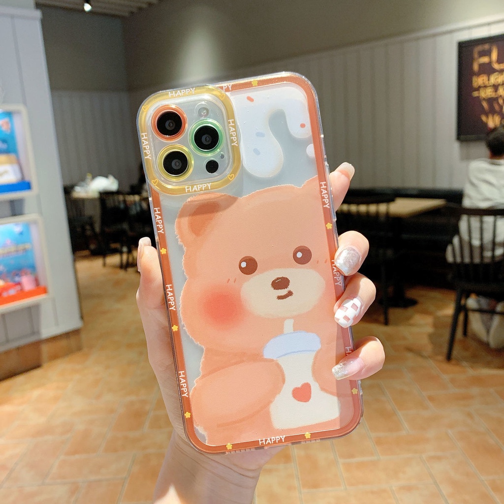 Pola Kelinci Yang Indah Casing Ponsel untuk iPhone 11 12 13 Pro Max Xr XsMax 7 8 Plus MkKl4