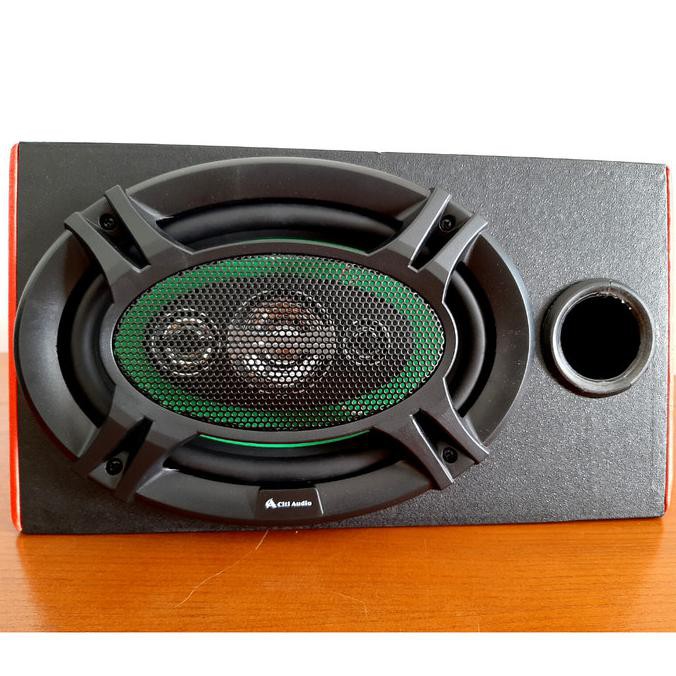 Custom Paket Audio Mobil Speaker/ Subwoofer + Box Speaker Oval 6" x 9"