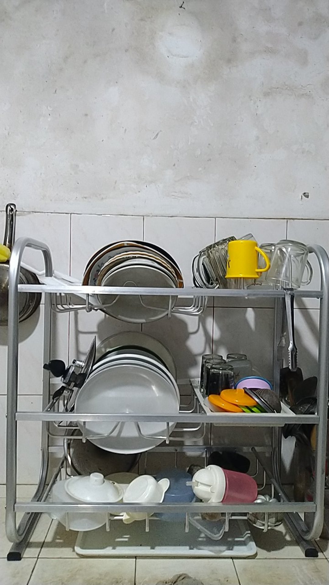 Rak Piring Kecil Dapur Almunium 3 Susun