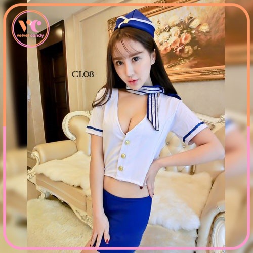 [PRODUK FAVORIT] BAJU COSTUME SEXY LINGERIE PRAMUGARI SEXY WANITA CL-AD08