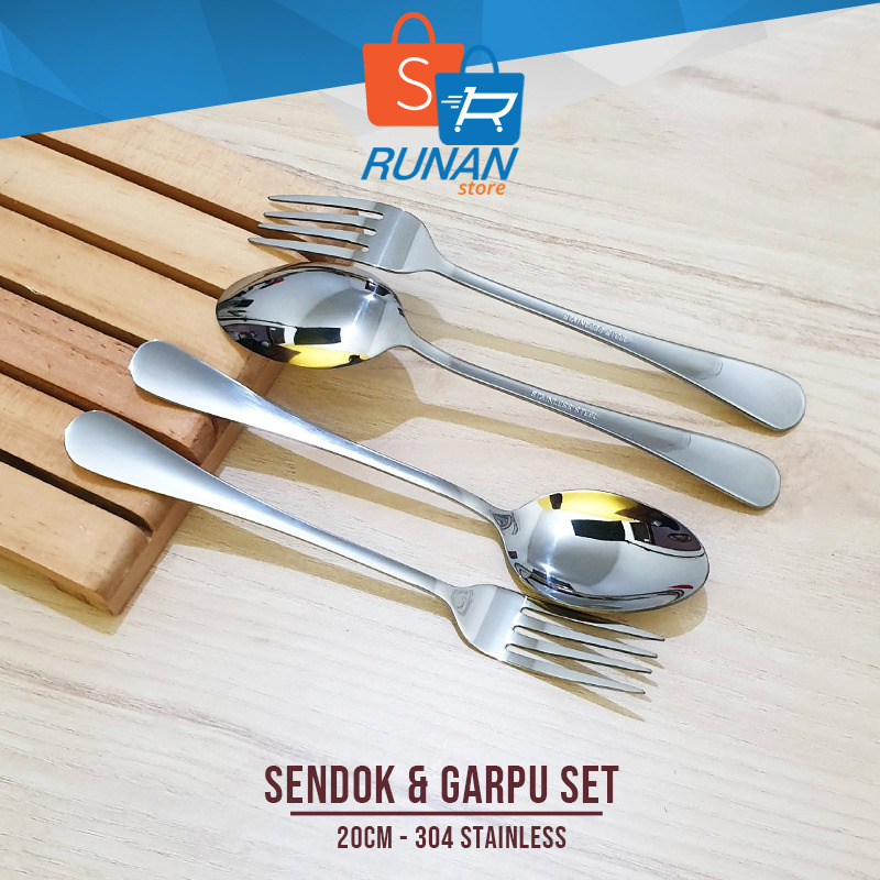 Premium (Mount) Sendok Garpu Stainless Tebal Hotel Cafe Sendok Garpu Makan Set