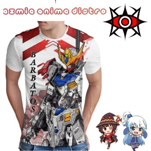 kaos Printing Anime Gundam Barbatos Evo
