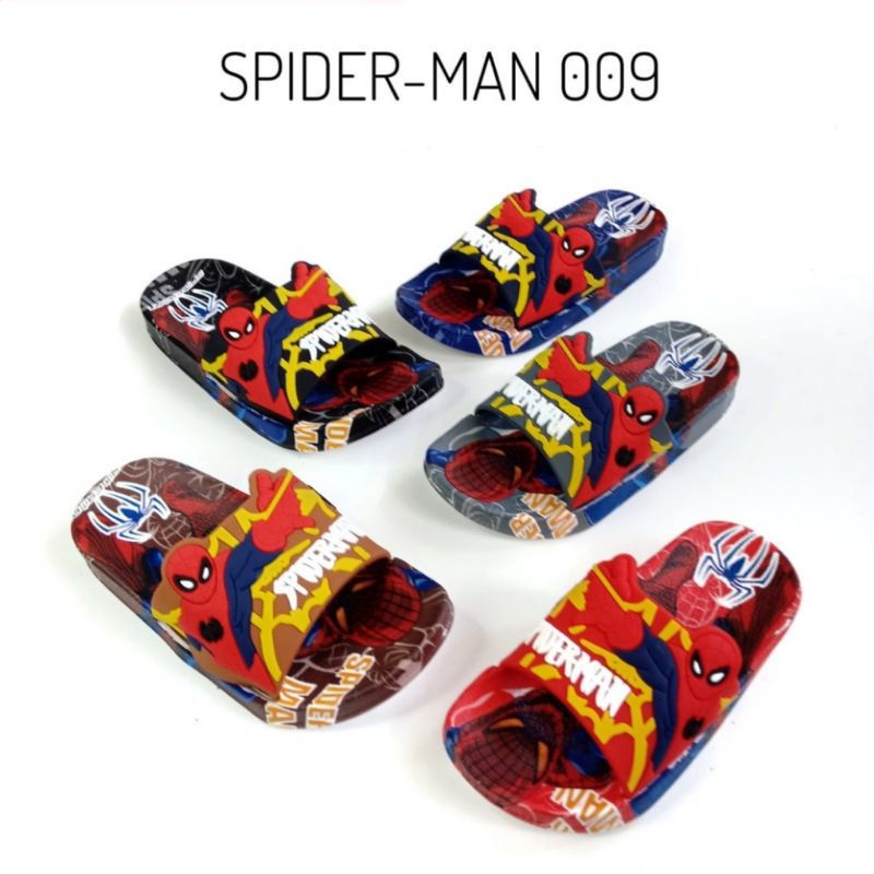 Sandal Selop Anak Karakter Spiderman Timbul 009