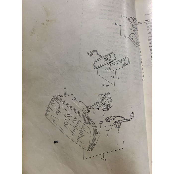 Headlamp vitara escudo sidekick original SGP