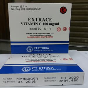 EXTRACE VITAMIN C 100 mg ml isi 6 ampul Shopee Indonesia