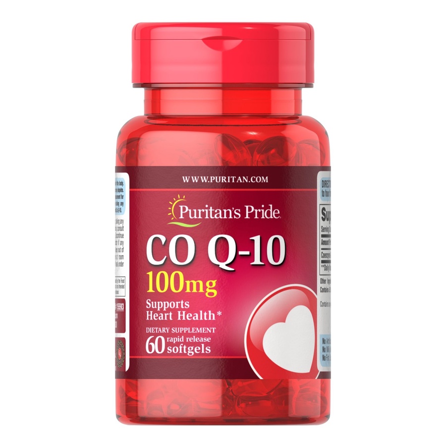 Puritan's Pride CoQ10 100 mg 120 Kapsul - 60 Kapsul Q-Sorb CoQ 10 CoEnzyme Q10