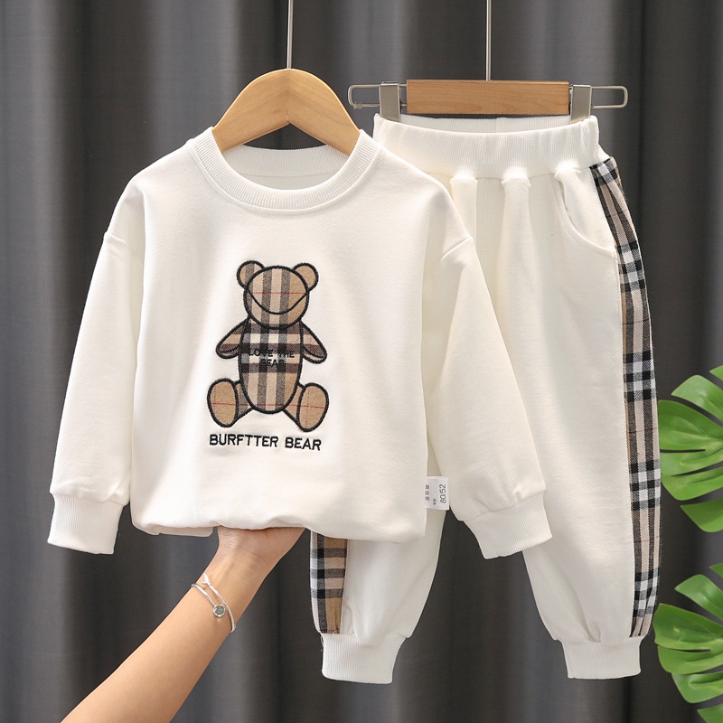 Setelan Sweater Anak Laki Laki dan Perempuan Import Kids Teddy Bear Sweatshirt