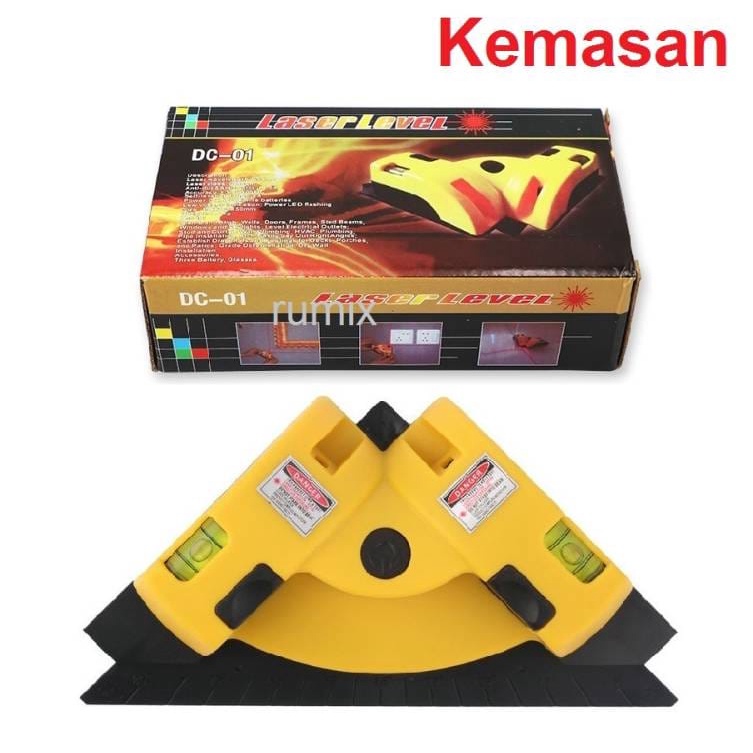 Square Laser Line LV-01 Laser Level Alat Ukur Siku Kelurusan Lantai Permukaan Sudut 90 derajat